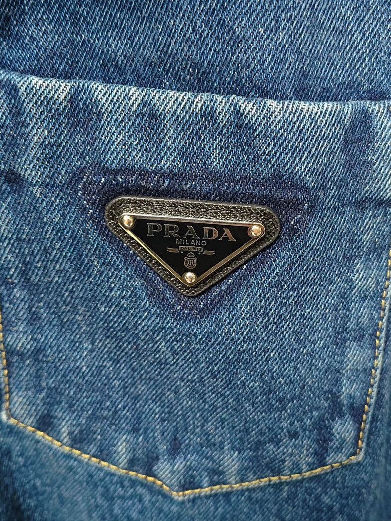 Prada PRADA FW22 Logo Denim Jacket Long Sleeve Size US XXL / EU 58 / 5 - 2 Thumbnail