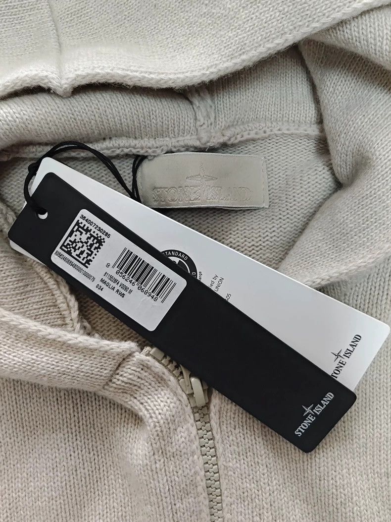 Stone Island Stone Island Logo Wool Knit Zip Hoodie Size US M / EU 48-50 / 2 - 4 Thumbnail