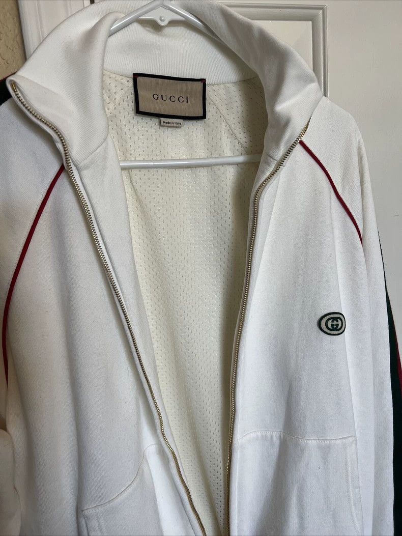 Gucci White Athletic Jacket by Gucci Size US XS / EU 42 / 0 - 4 Thumbnail