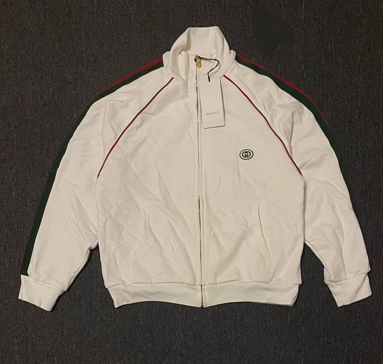 Gucci White Athletic Jacket by Gucci Size US XS / EU 42 / 0 - 8 Thumbnail