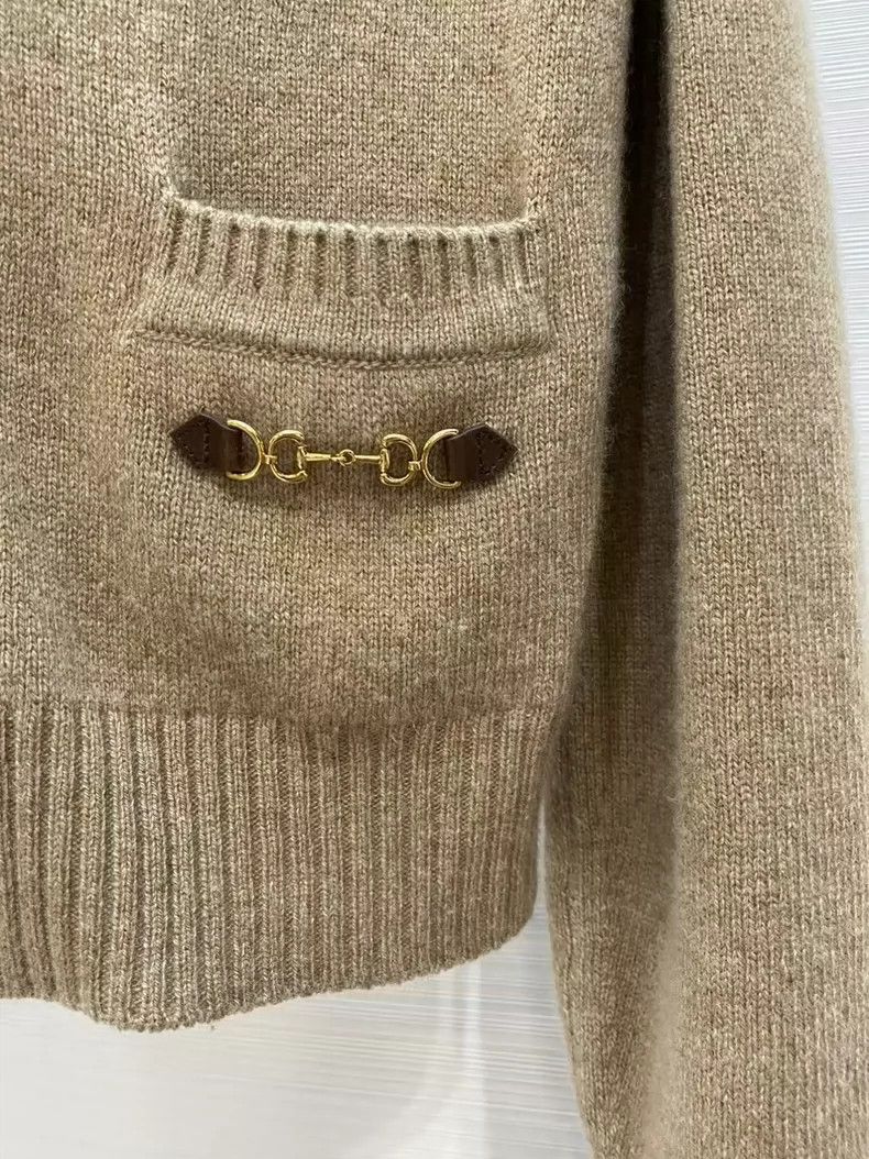 Gucci Gucci Beige Knit Cardigan with Gold Buttons Size US M / EU 48-50 / 2 - 3 Thumbnail