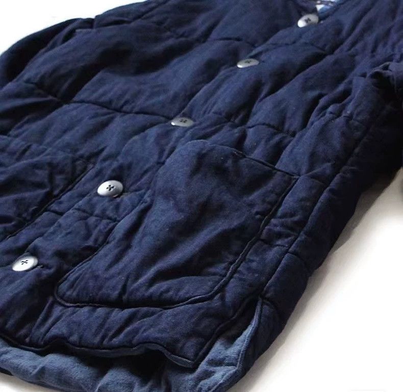 Kapital Kapital Blue Dyed Denim Padded Jacket Size US L / EU 52-54 / 3 - 3 Thumbnail