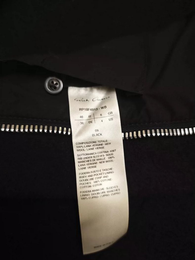 Rick Owens Rick Owens Women's Wool Coat Size XS / US 0-2 / IT 36-38 - 7 Thumbnail