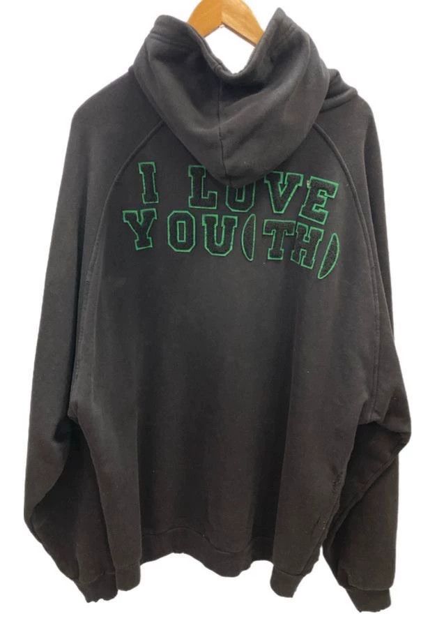Raf Simons Raf Simons Distressed Hoodie with Chain Detail Size US S / EU 44-46 / 1 - 2 Thumbnail