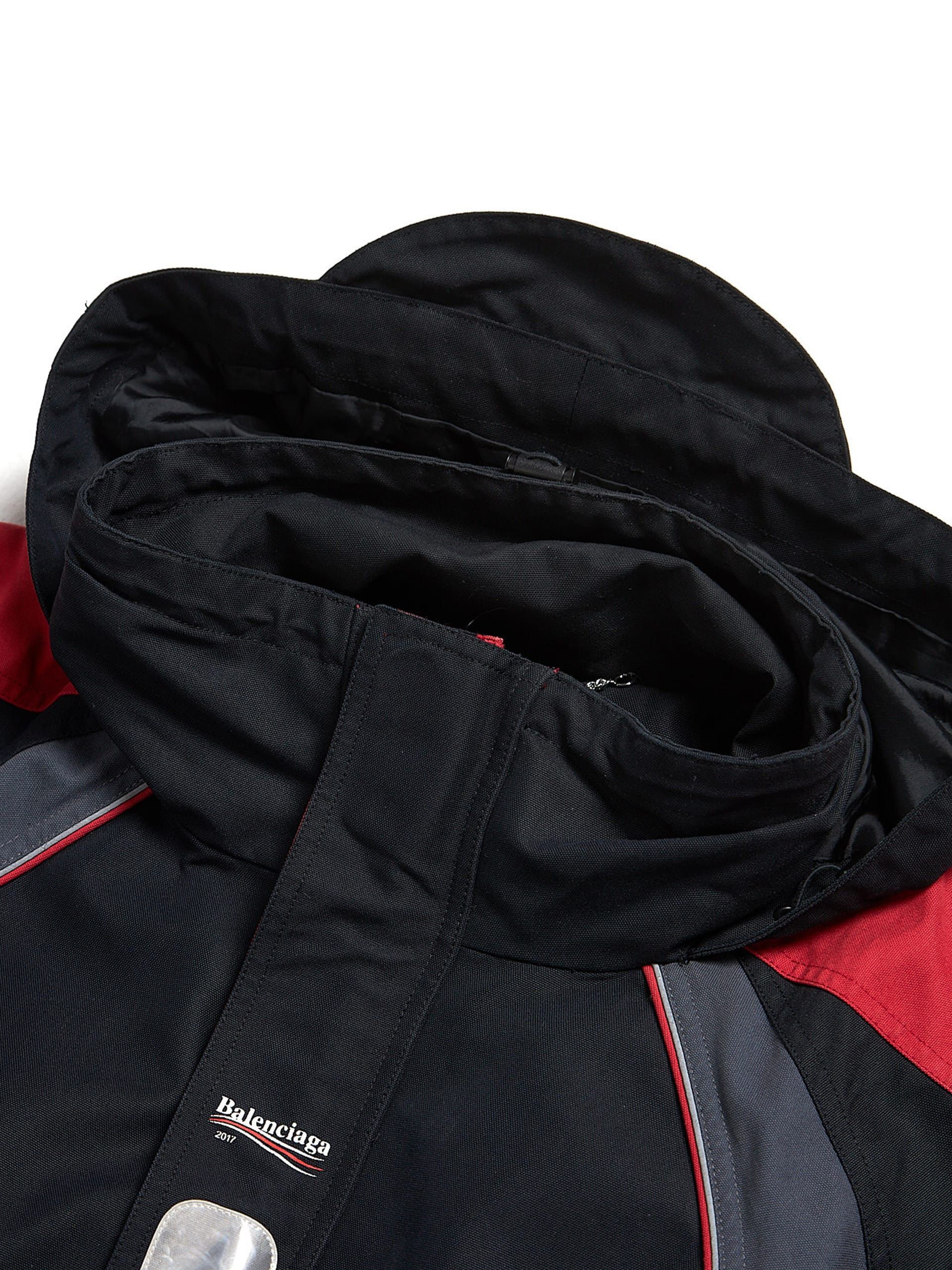 Balenciaga Black and Red C Shape Windbreaker Polyamide Blend Jacket Size US S / EU 44-46 / 1 - 3 Thumbnail