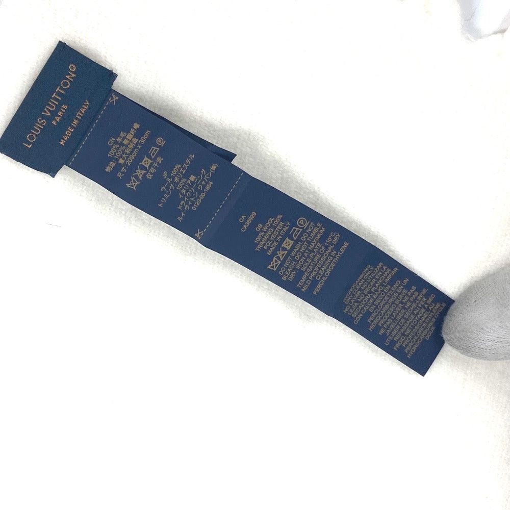 Louis Vuitton Louis Vuitton M79377 Lv Ski Muffler Ice Cream Fringe Logo Scarf Wool Men White Size ONE SIZE - 12 Thumbnail