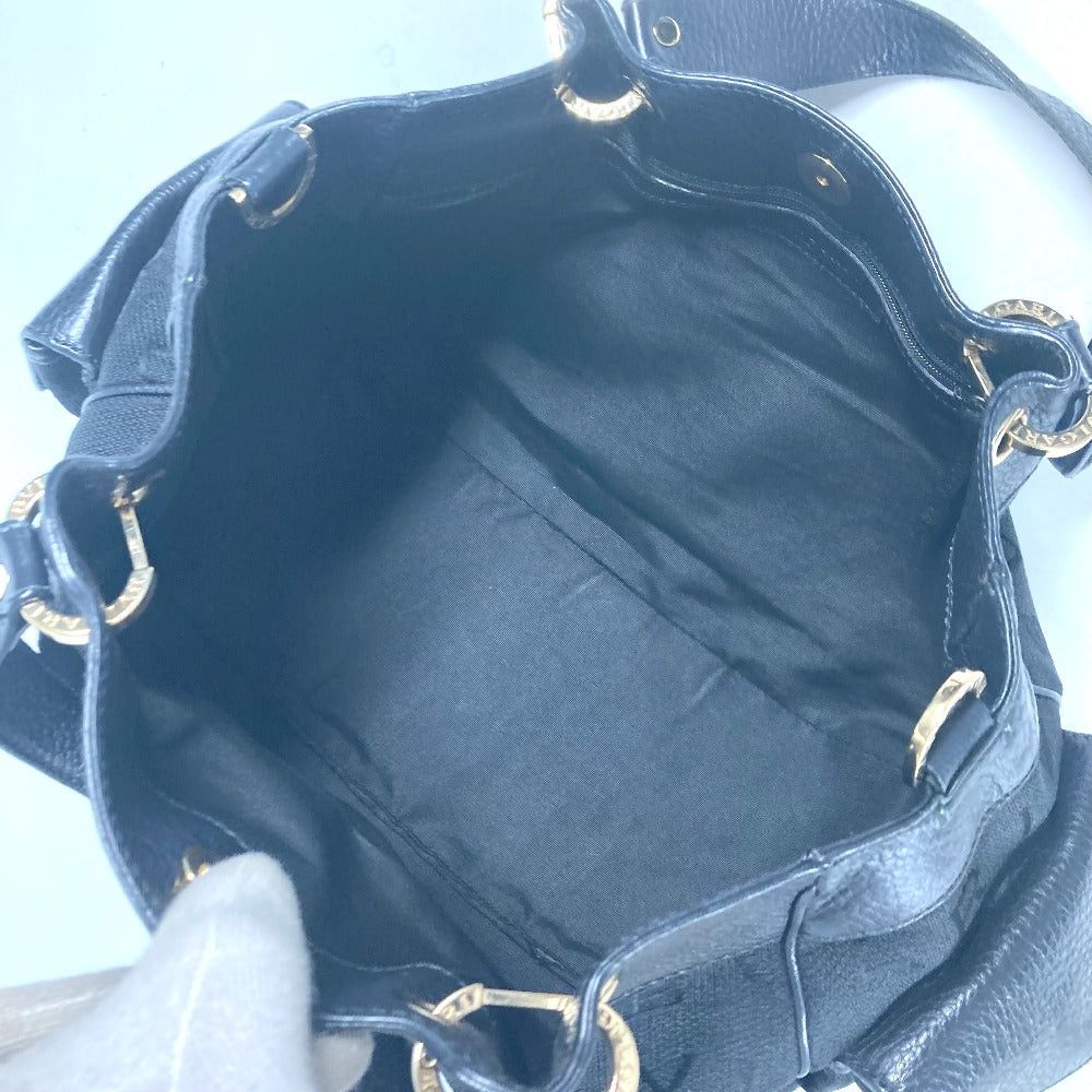 Bvlgari Bvlgari Bulgari Logomania Briefcase Shawl Shoulder Bag Tote Canvas/Leather Women Black Size ONE SIZE - 11 Thumbnail