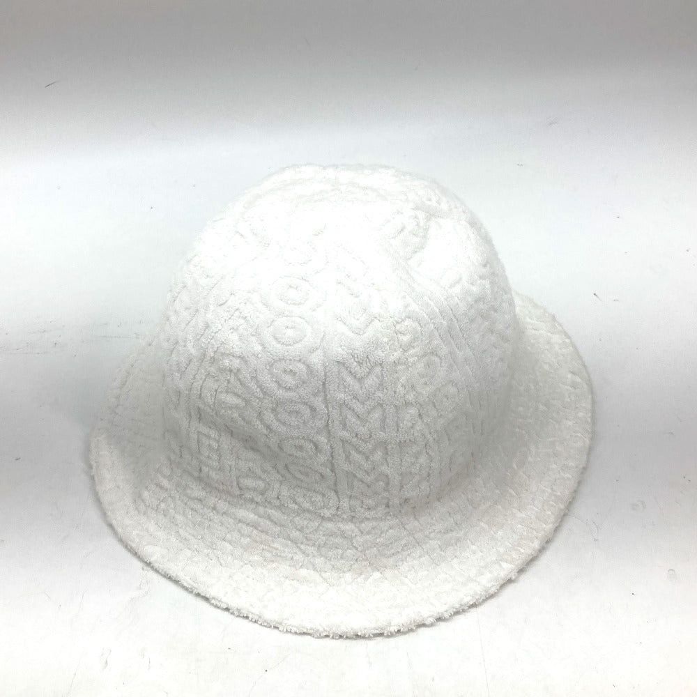 Fendi Fendi Fxq982 Marc Jacobs Collaboration Logo Hat Chapeau Bucket Pile Bob Cotton Unisex White Size ONE SIZE - 4 Thumbnail