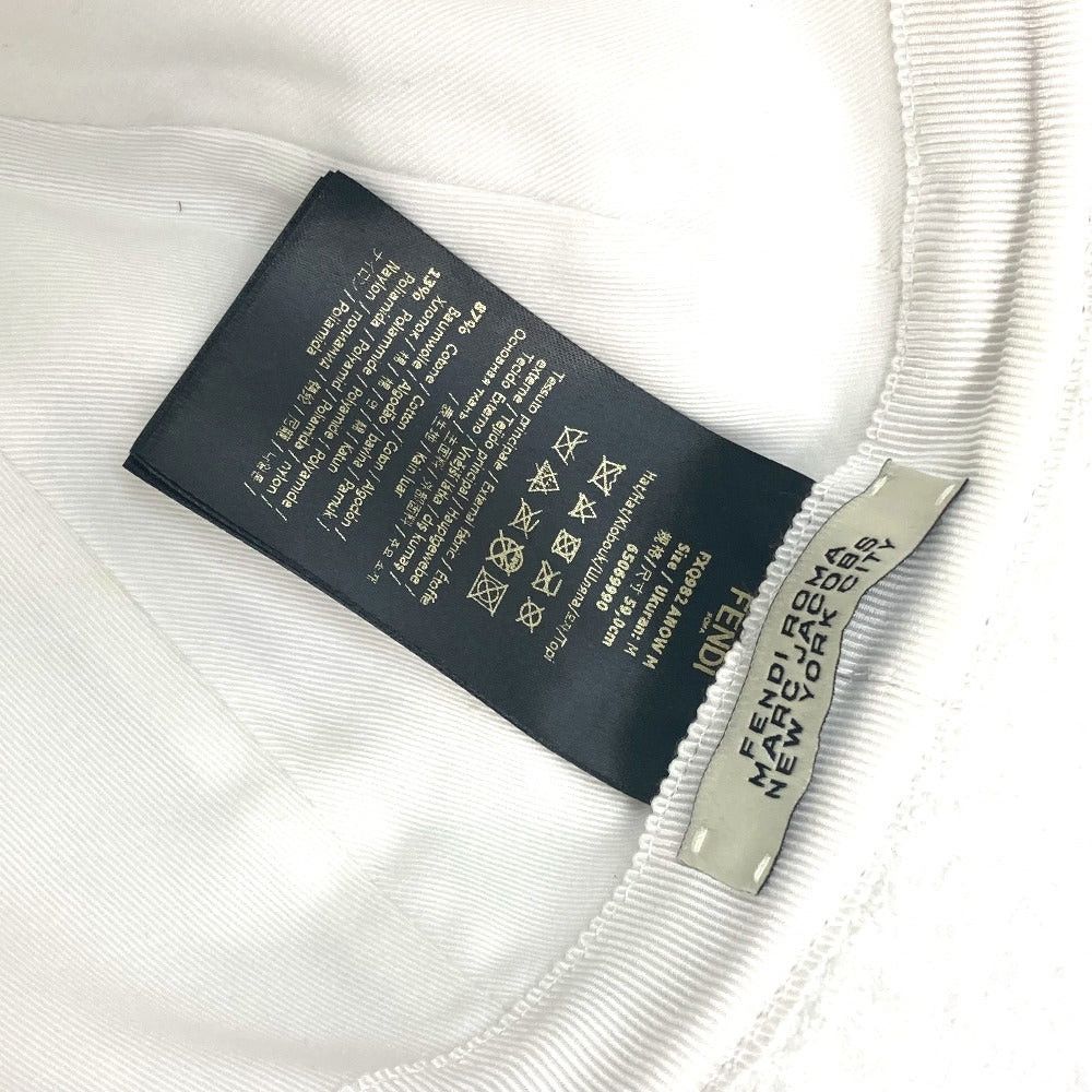 Fendi Fendi Fxq982 Marc Jacobs Collaboration Logo Hat Chapeau Bucket Pile Bob Cotton Unisex White Size ONE SIZE - 7 Thumbnail