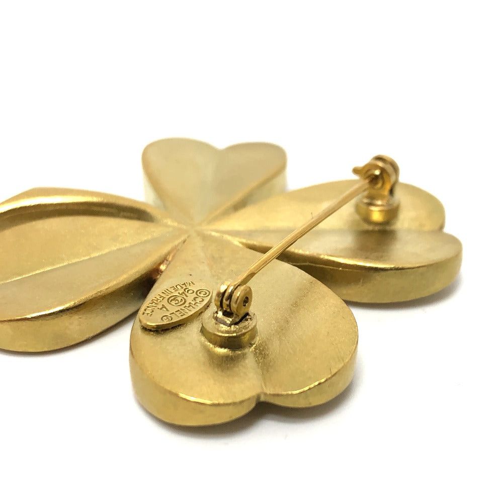 Chanel Chanel 94A Clover Brooch Accessories Fashion Accessory Metal Women Gold Size ONE SIZE - 6 Thumbnail