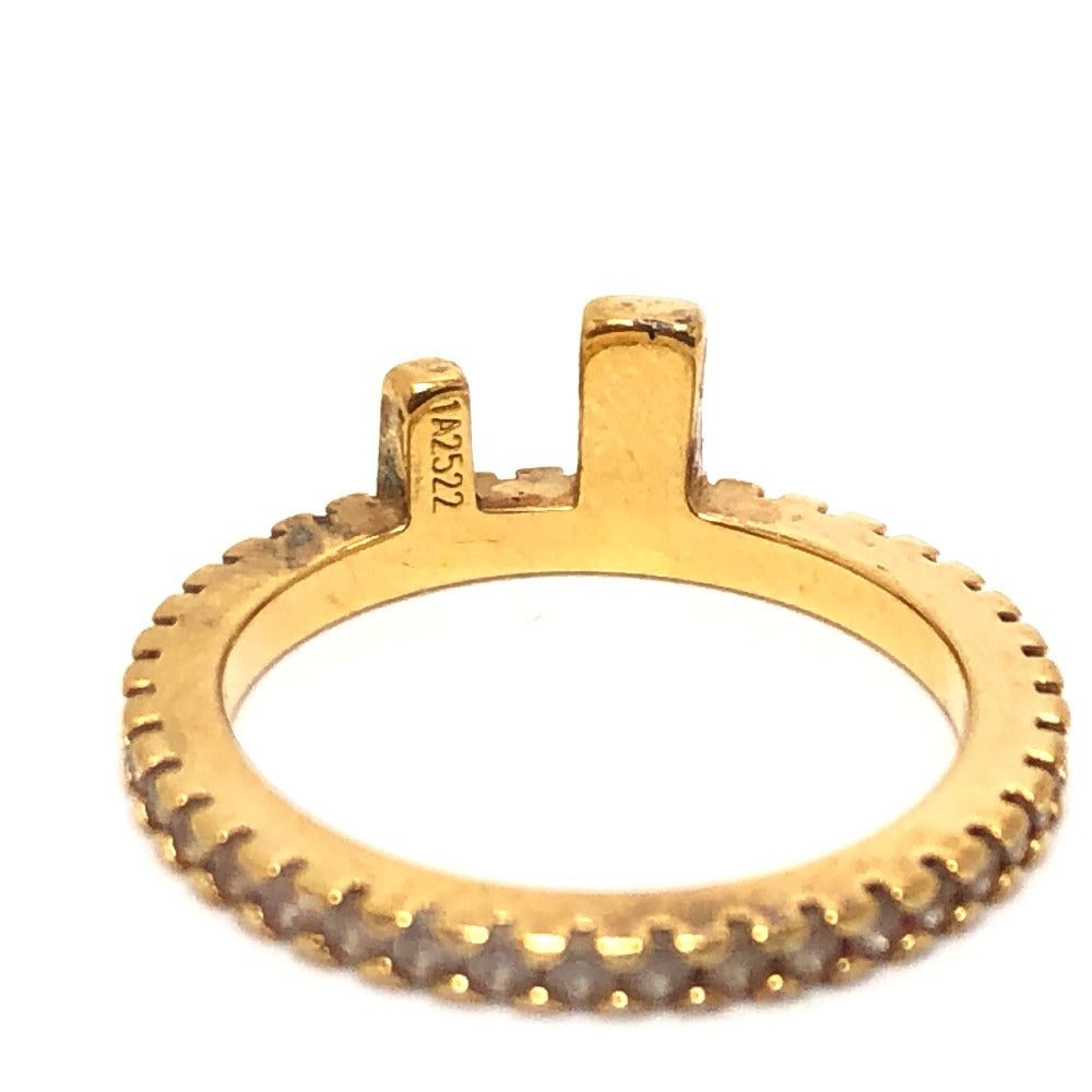 Fendi Fendi 1A2522 Rhinestone Double Ring Rings Metal Women Gold Size ONE SIZE - 5 Thumbnail