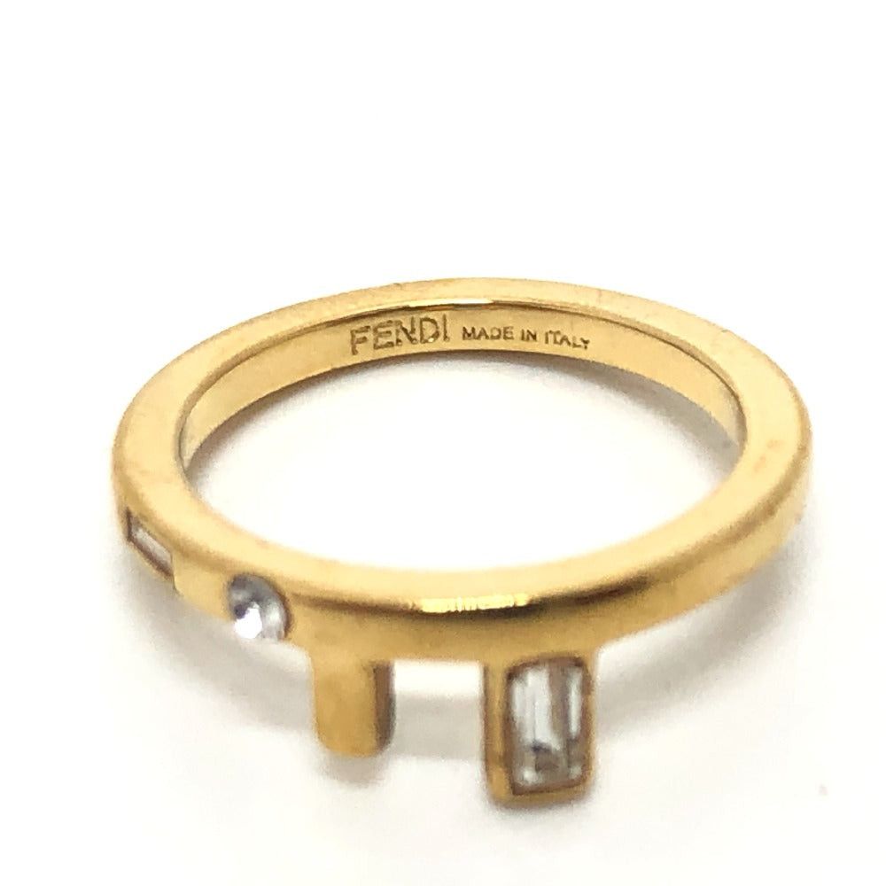 Fendi Fendi 1A2522 Rhinestone Double Ring Rings Metal Women Gold Size ONE SIZE - 7 Thumbnail