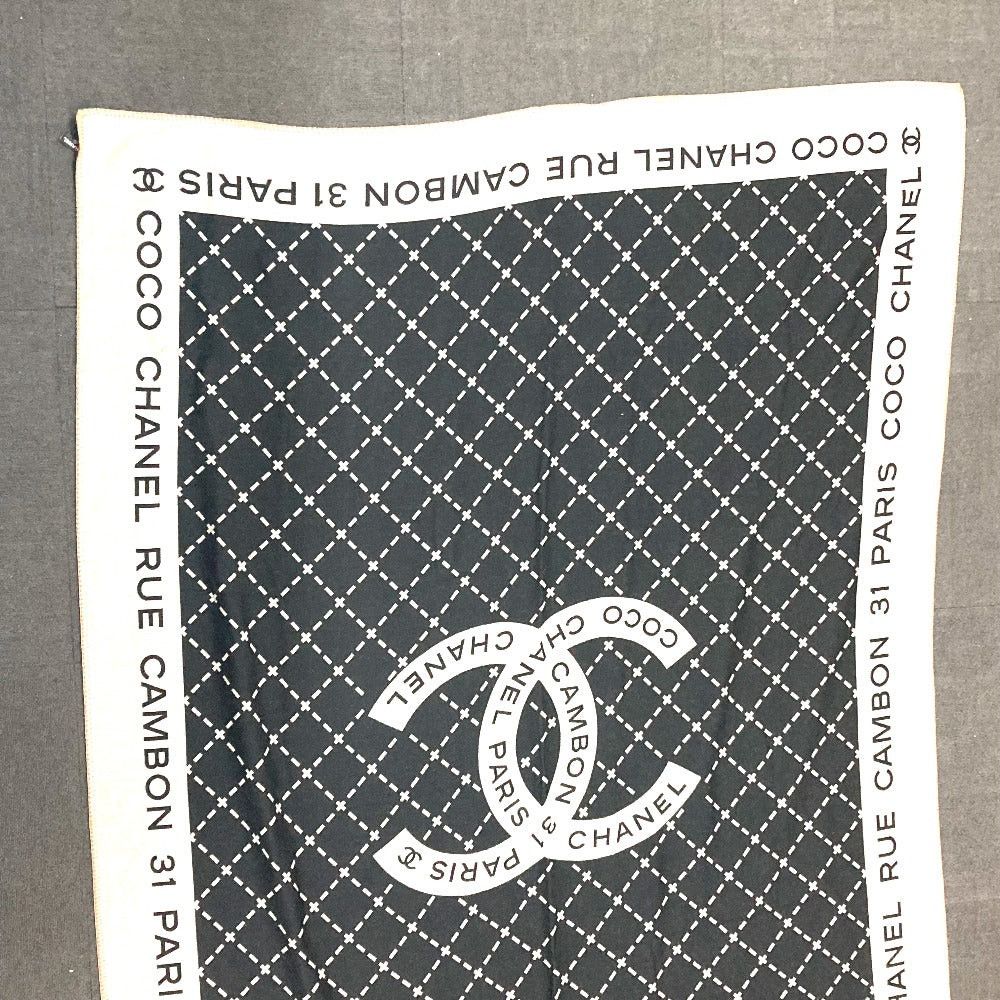 Chanel Chanel Large Size Logo With Pouch Interior Lap Blanket Wool Women Black Size ONE SIZE - 10 Thumbnail