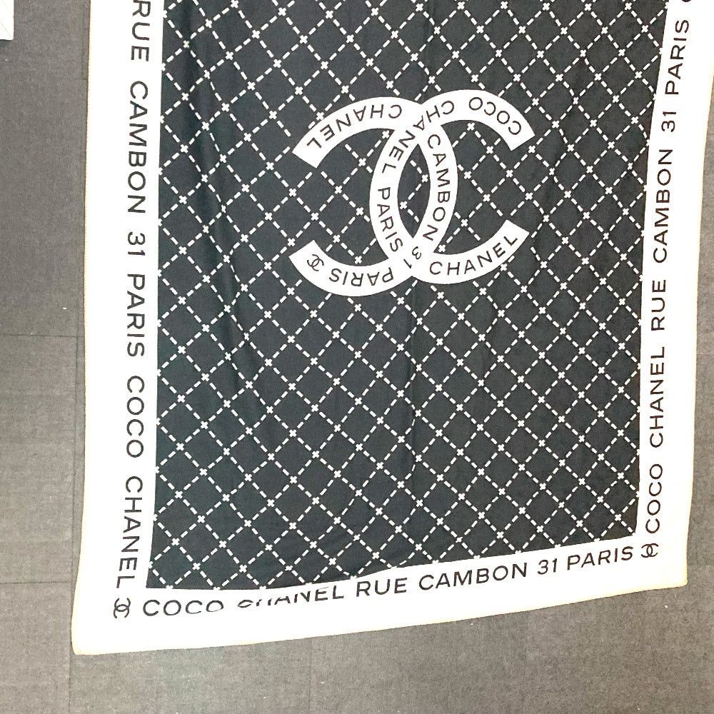Chanel Chanel Large Size Logo With Pouch Interior Lap Blanket Wool Women Black Size ONE SIZE - 11 Thumbnail