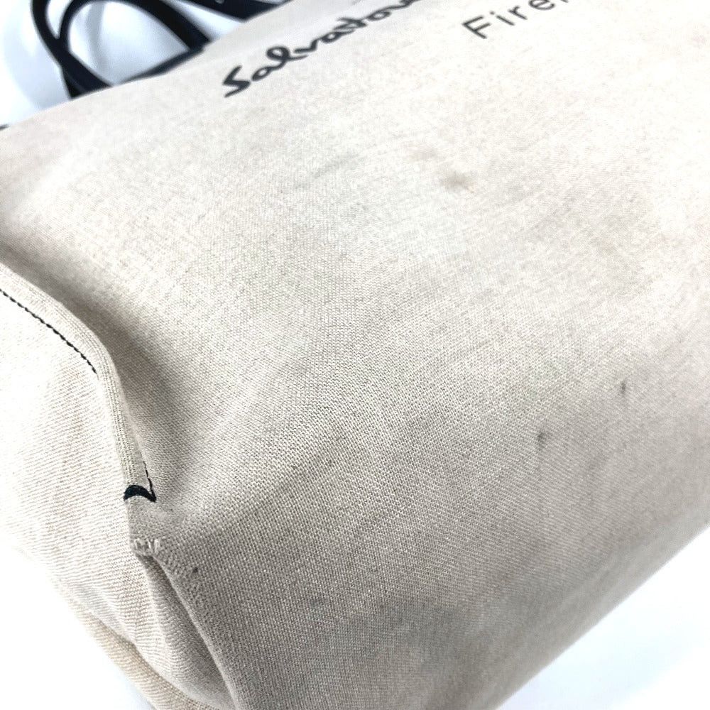 Salvatore Ferragamo Salvatore Ferragamo 1927 Logo Briefcase Tote Bag Big Travel Shoulder Leather/Canvas Unisex Beige Size ONE SIZE - 7 Thumbnail