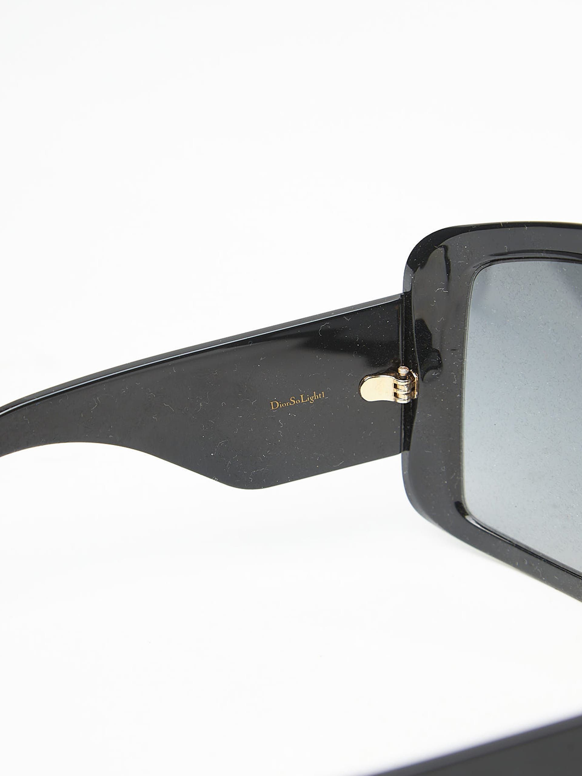 Dior Black Wide Sunglasses Size ONE SIZE - 5 Thumbnail