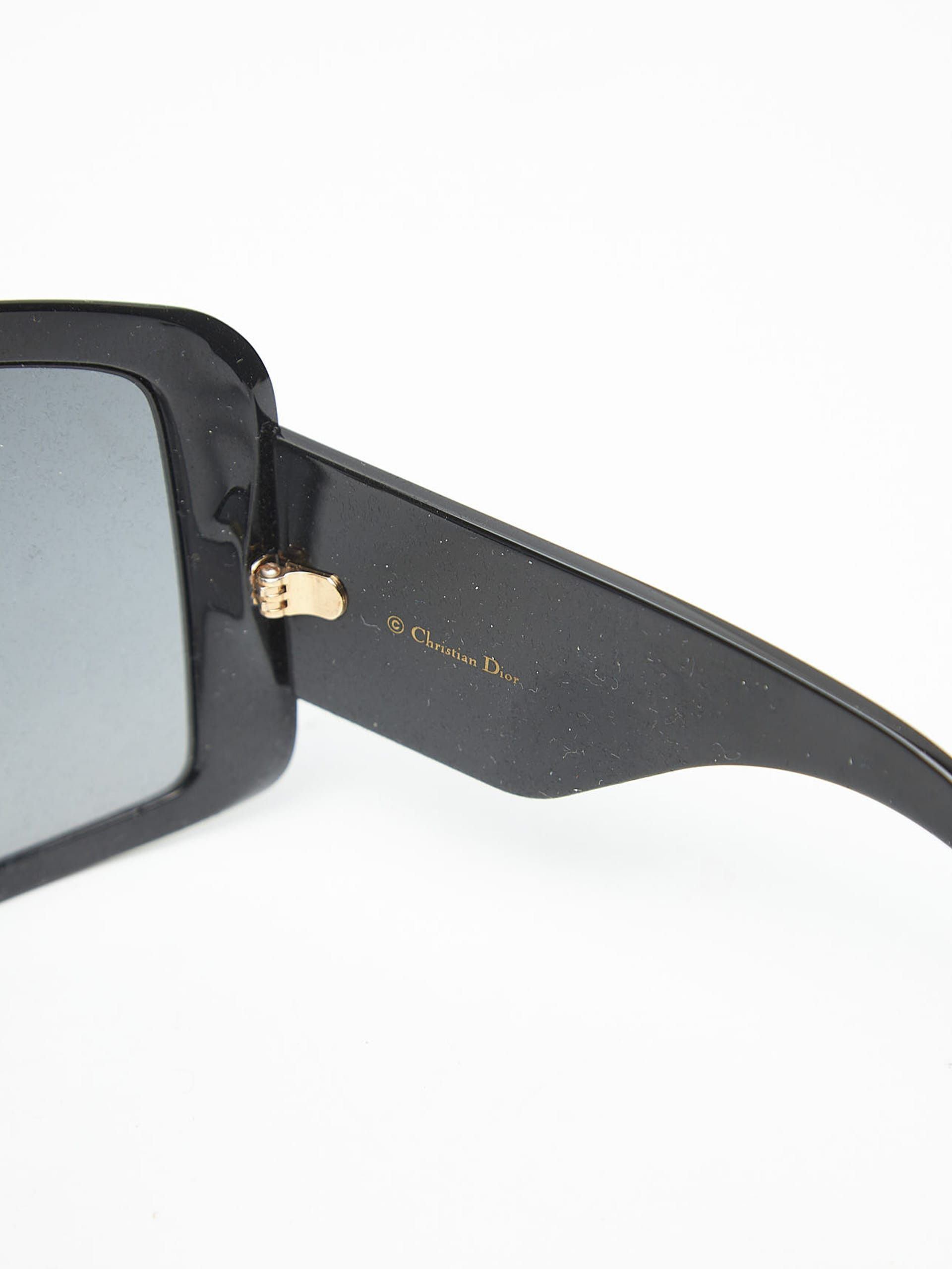 Dior Black Wide Sunglasses Size ONE SIZE - 4 Thumbnail