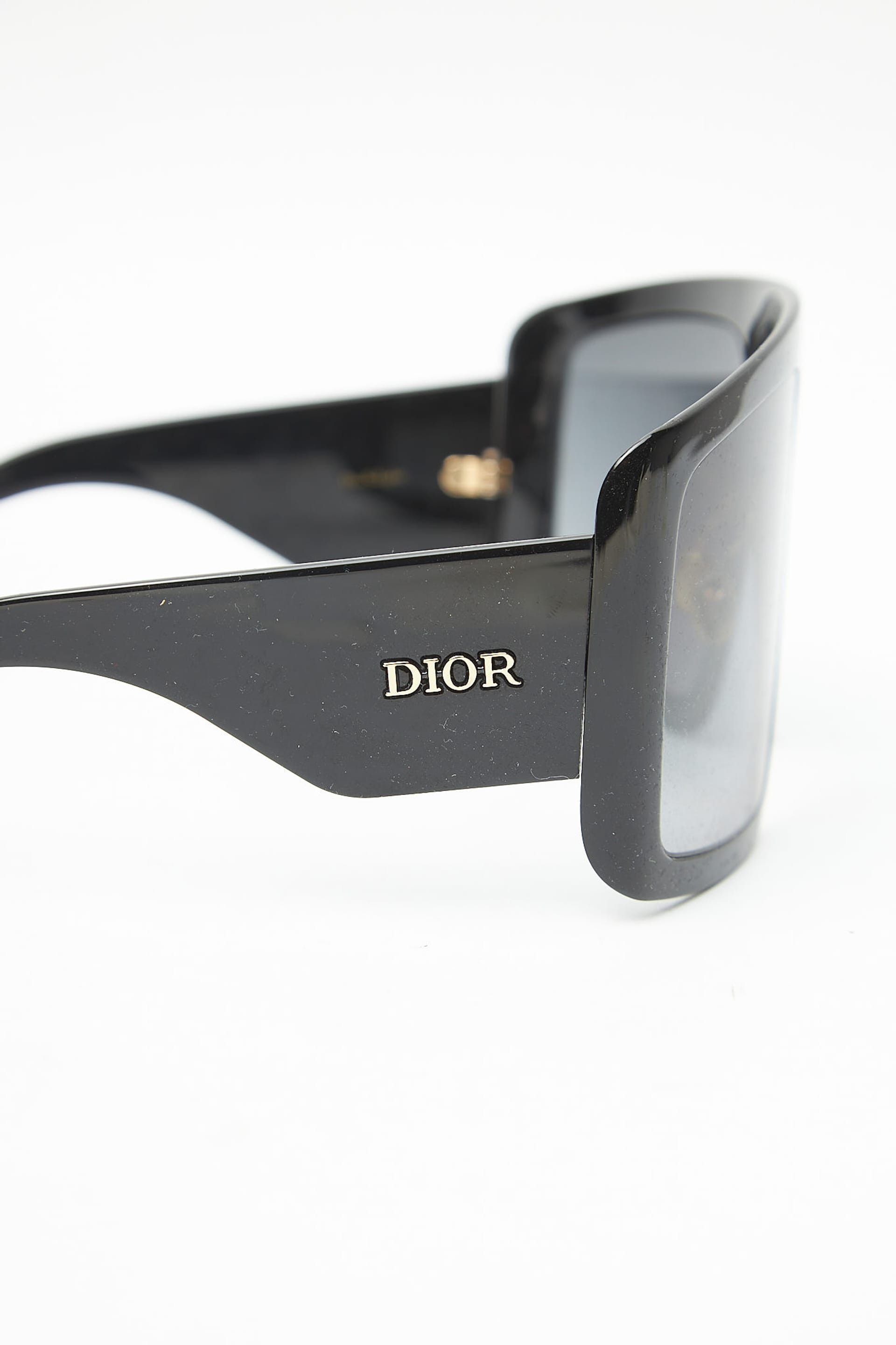 Dior Black Wide Sunglasses Size ONE SIZE - 8 Thumbnail