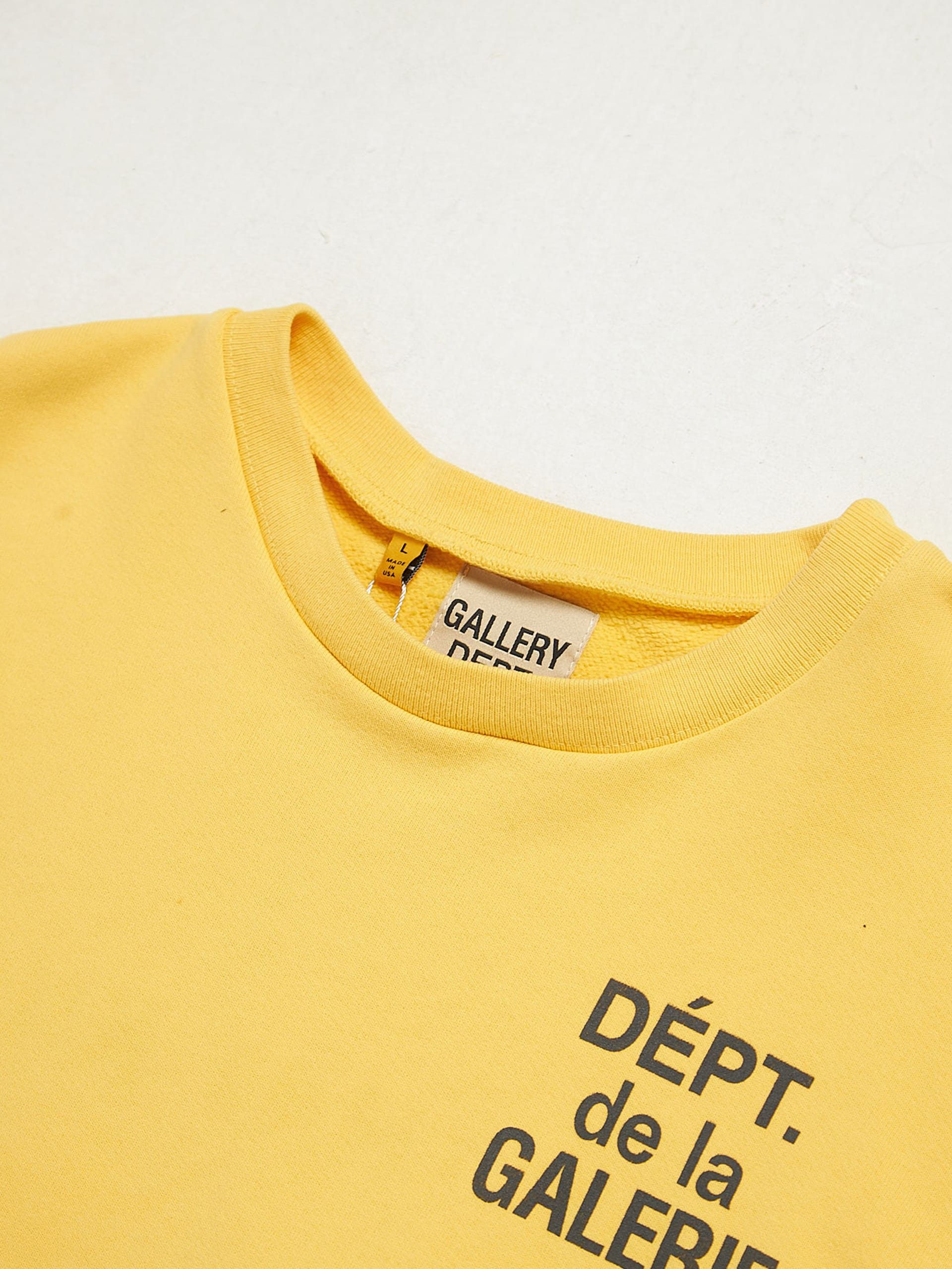 Gallery Dept. Yellow Logo Printed Cotton Sweatshirt Size US L / EU 52-54 / 3 - 3 Thumbnail