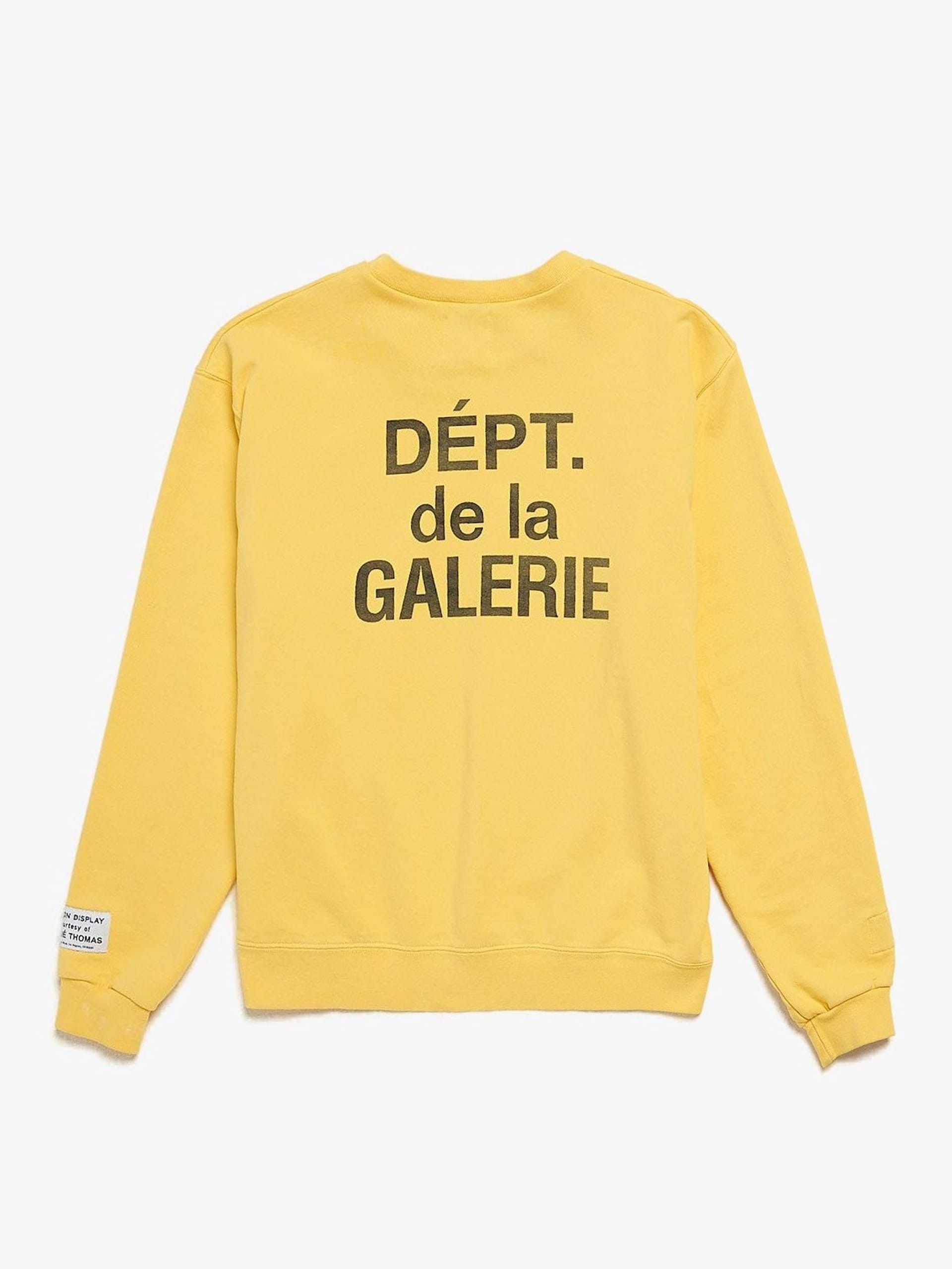 Gallery Dept. Yellow Logo Printed Cotton Sweatshirt Size US L / EU 52-54 / 3 - 2 Thumbnail