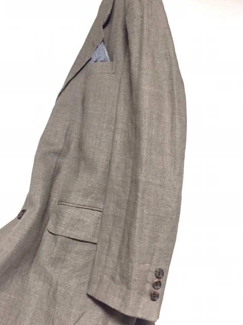 Comme des Garcons Green Linen Suit Jacket by COMME des GARCONS Size US S / EU 44-46 / 1 - 3 Thumbnail