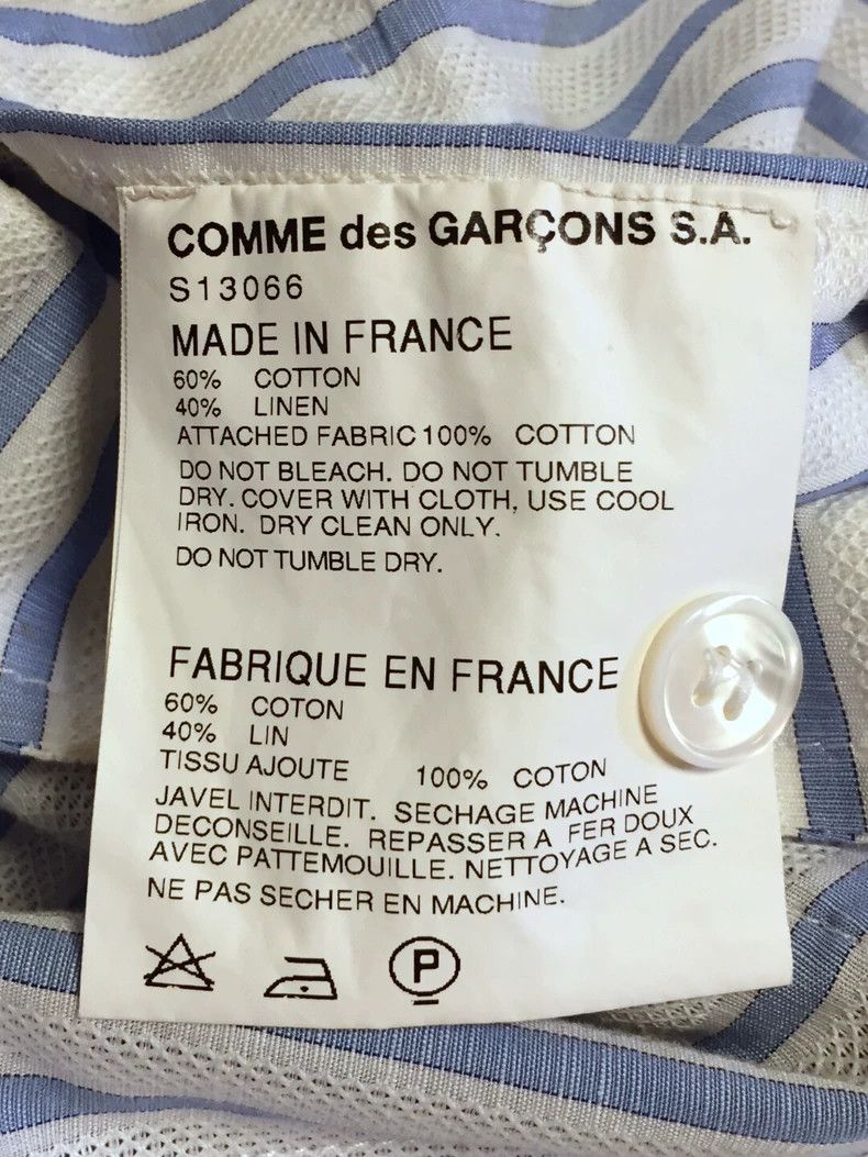 Comme des Garcons Blue Striped Reversible Shirt by Comme des Garcons Size US M / EU 48-50 / 2 - 6 Thumbnail