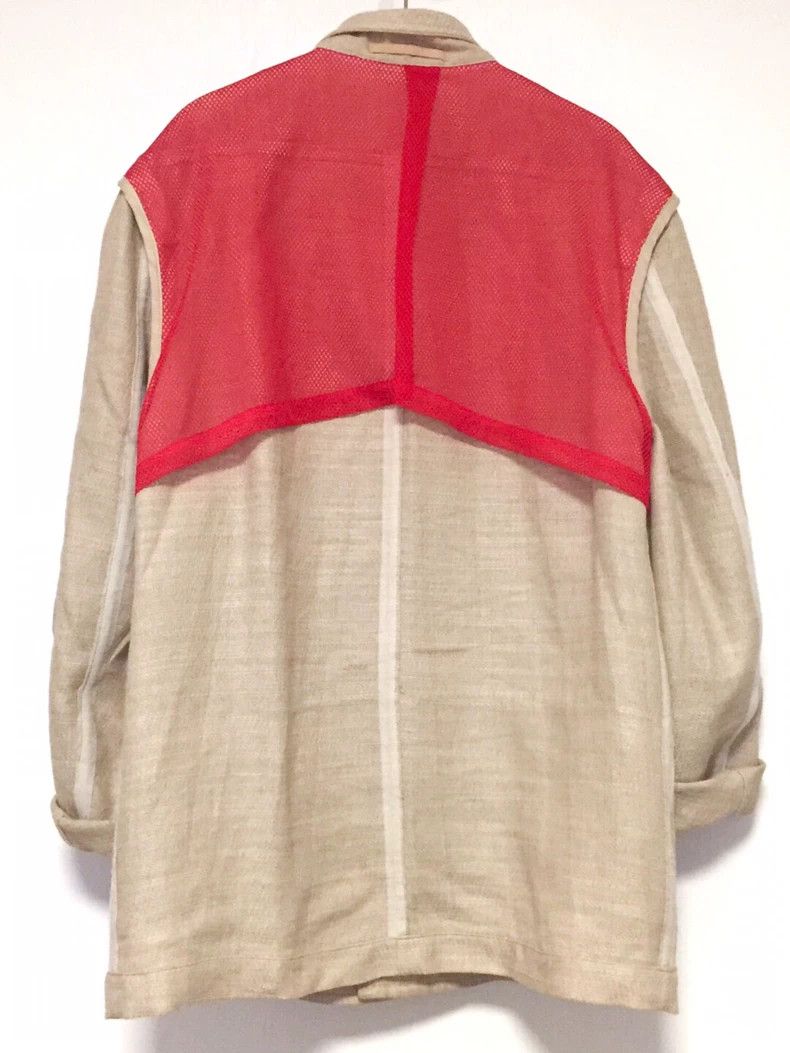 Comme des Garcons Comme des Garçons Red Beige Suit Jacket Size US S / EU 44-46 / 1 - 4 Thumbnail