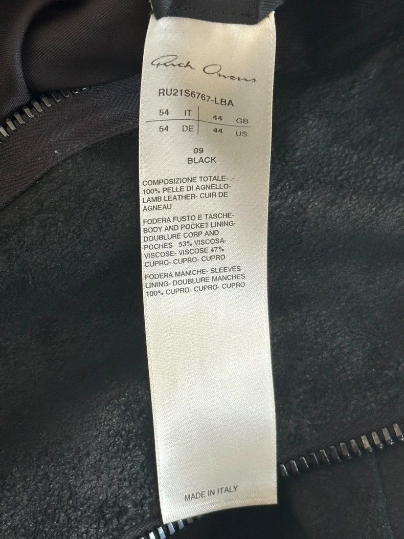 Rick Owens Rick Owens Leather Moto Jacket Size US M / EU 48-50 / 2 - 3 Thumbnail