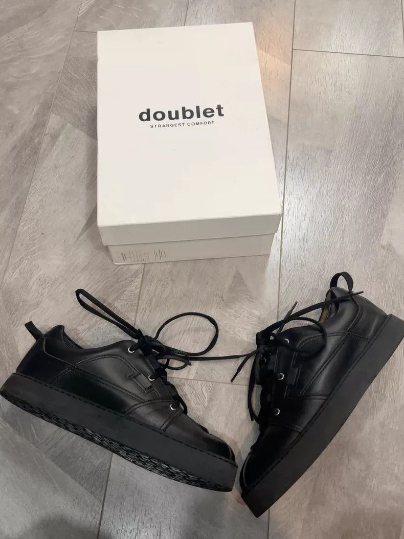 Doublet Doublet Layered Dress Shoes in Black Size US 9.5 / EU 42-43 - 3 Thumbnail