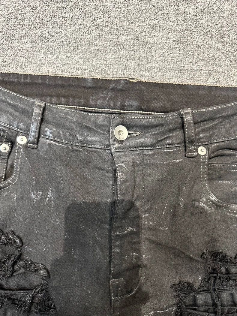 Rick Owens Rick Owens Distressed Black Denim Pants Size US 33 - 4 Thumbnail