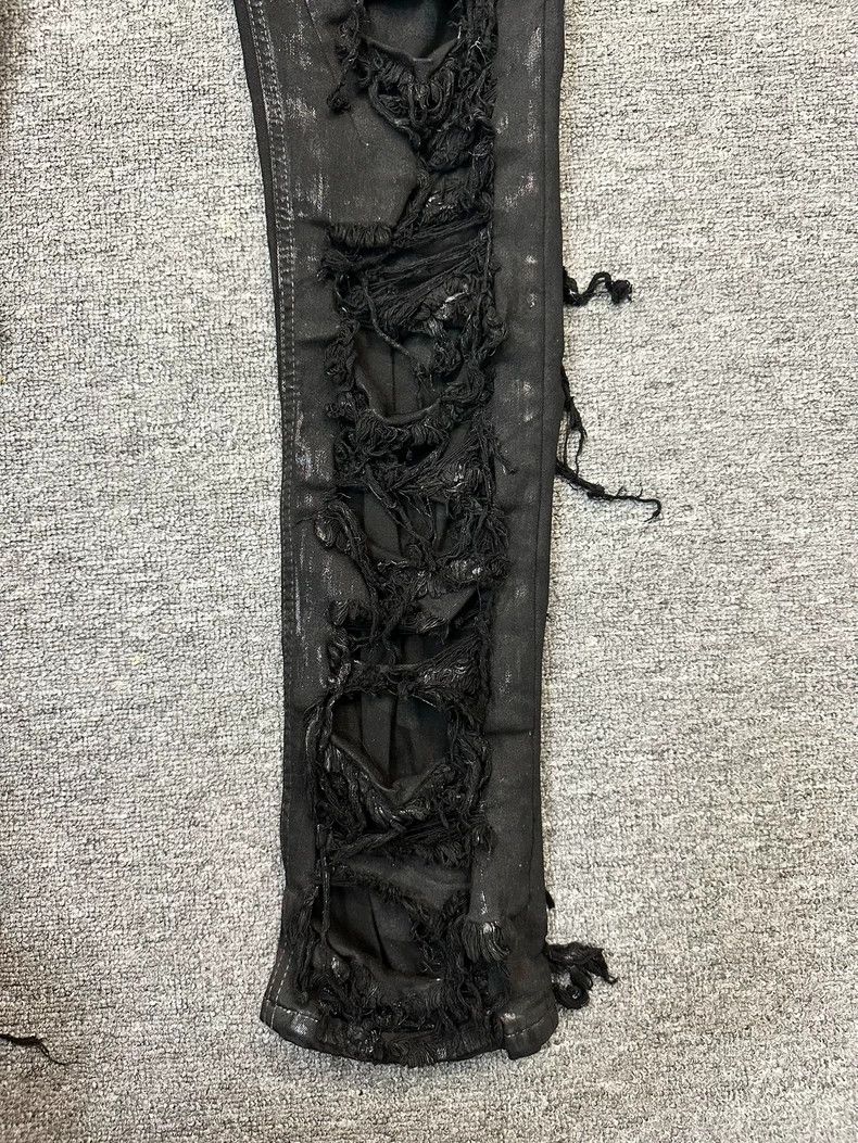 Rick Owens Rick Owens Distressed Black Denim Pants Size US 33 - 5 Thumbnail
