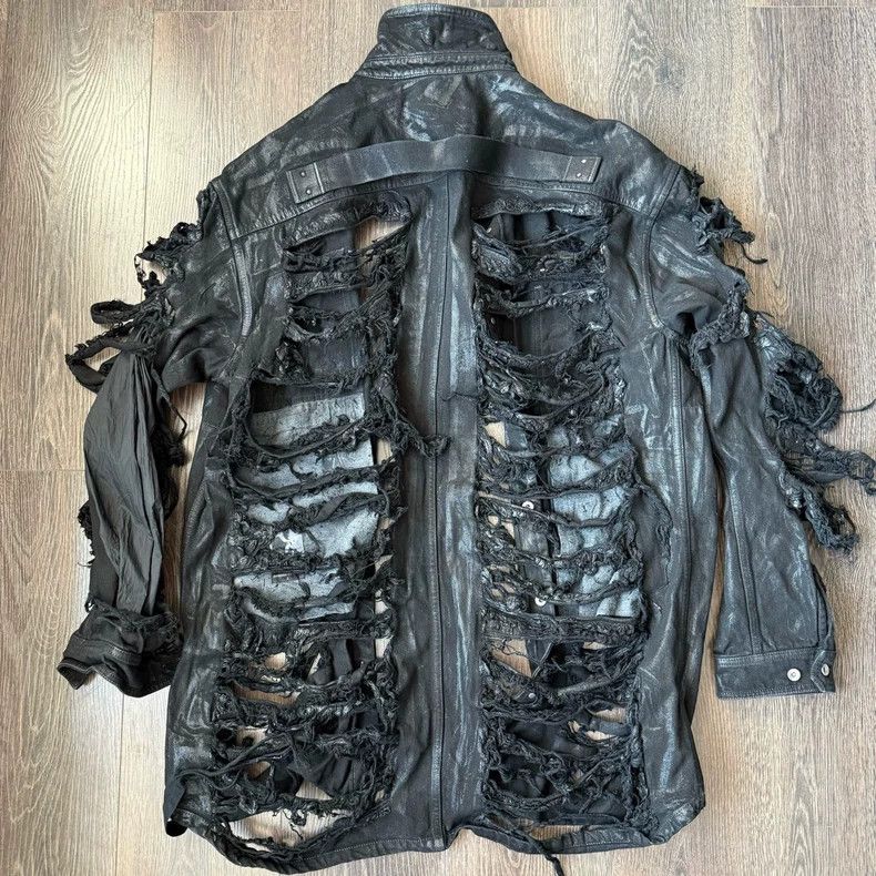 Rick Owens Rick Owens Drkshdw Distressed Denim Jacket Size US L / EU 52-54 / 3 - 3 Thumbnail