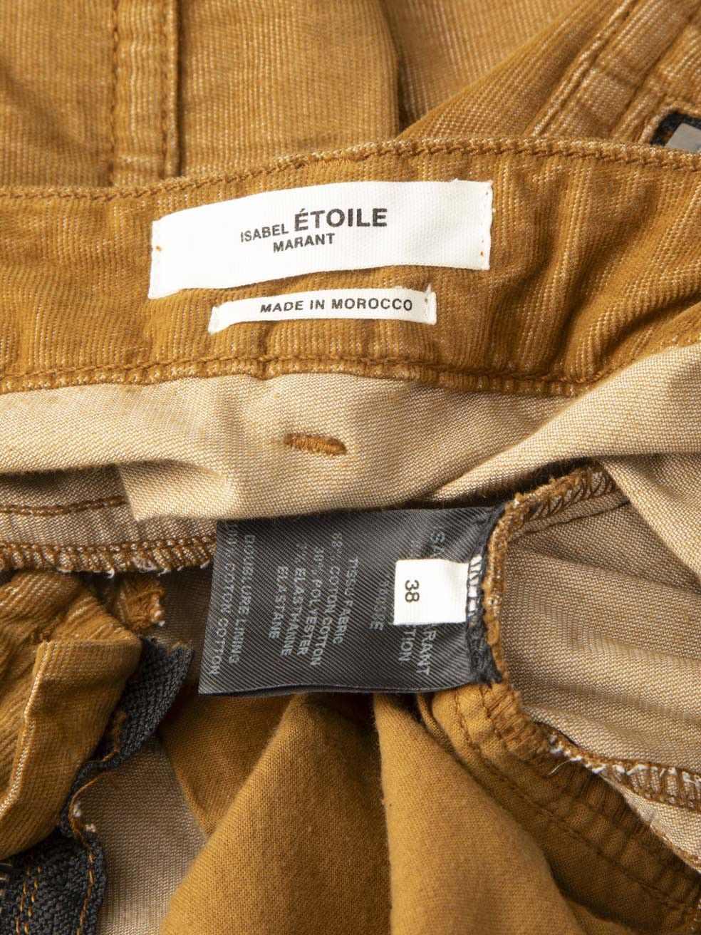 Isabel Marant Isabel Marant Étoile Brown Velvet Zip Detail Trousers Size 27" / US 4 / IT 40 - 7 Thumbnail