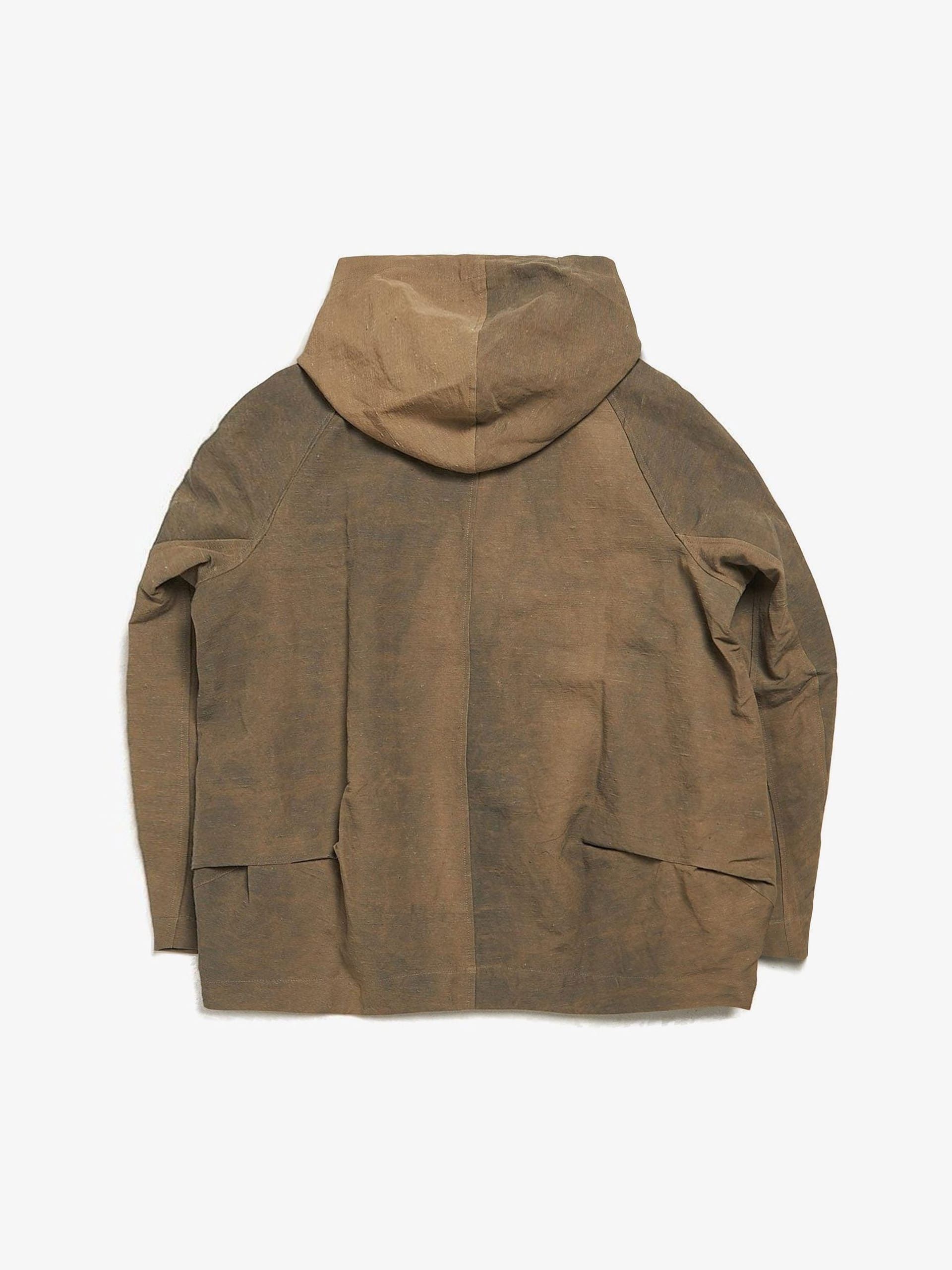 Ziggy Chen Beige Short Pull Over Linen Anorak Parka Size US L / EU 52-54 / 3 - 2 Thumbnail