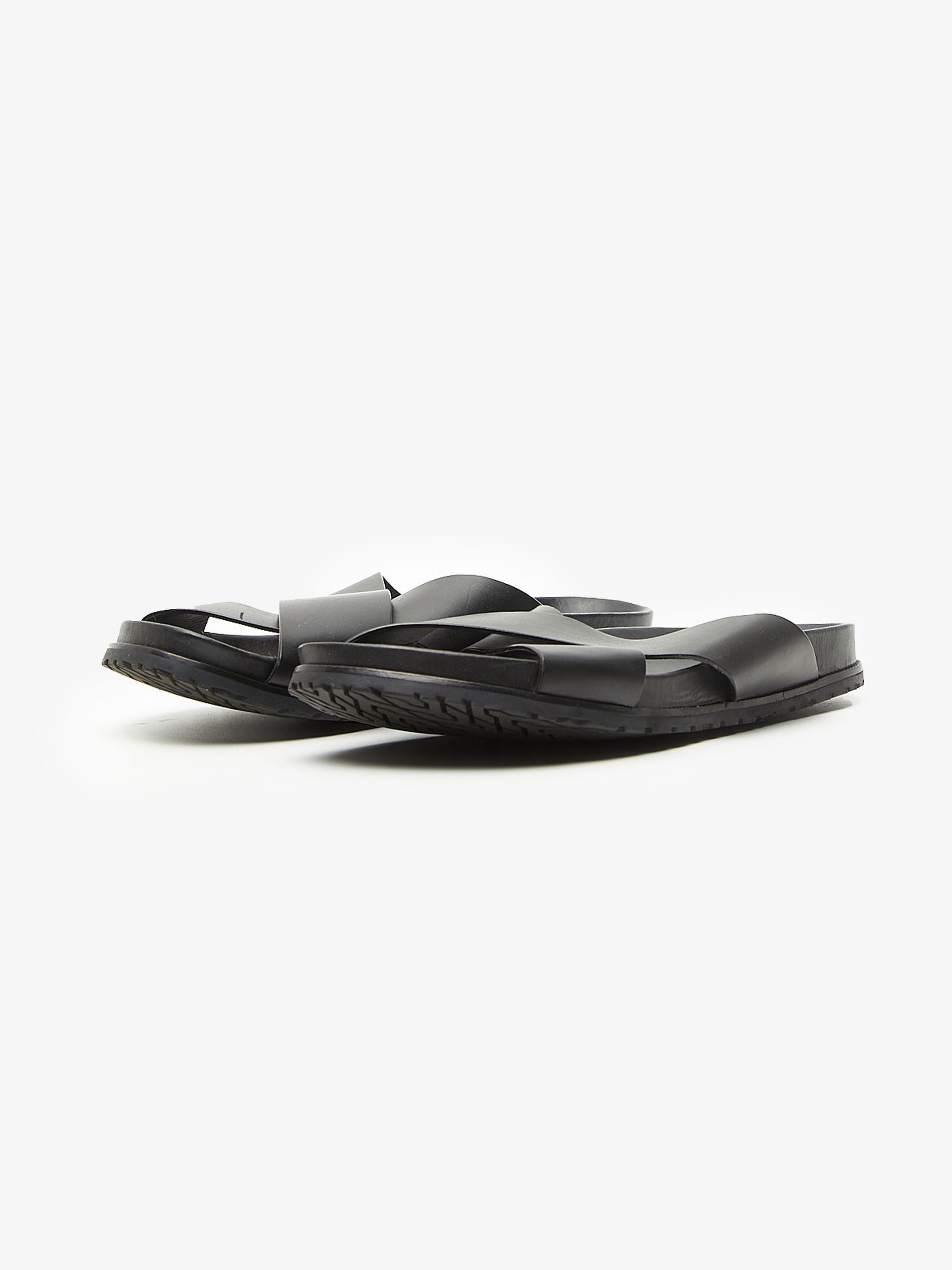 Saint Laurent Paris Black Leather Sandals Size US 13 / EU 46 - 2 Thumbnail