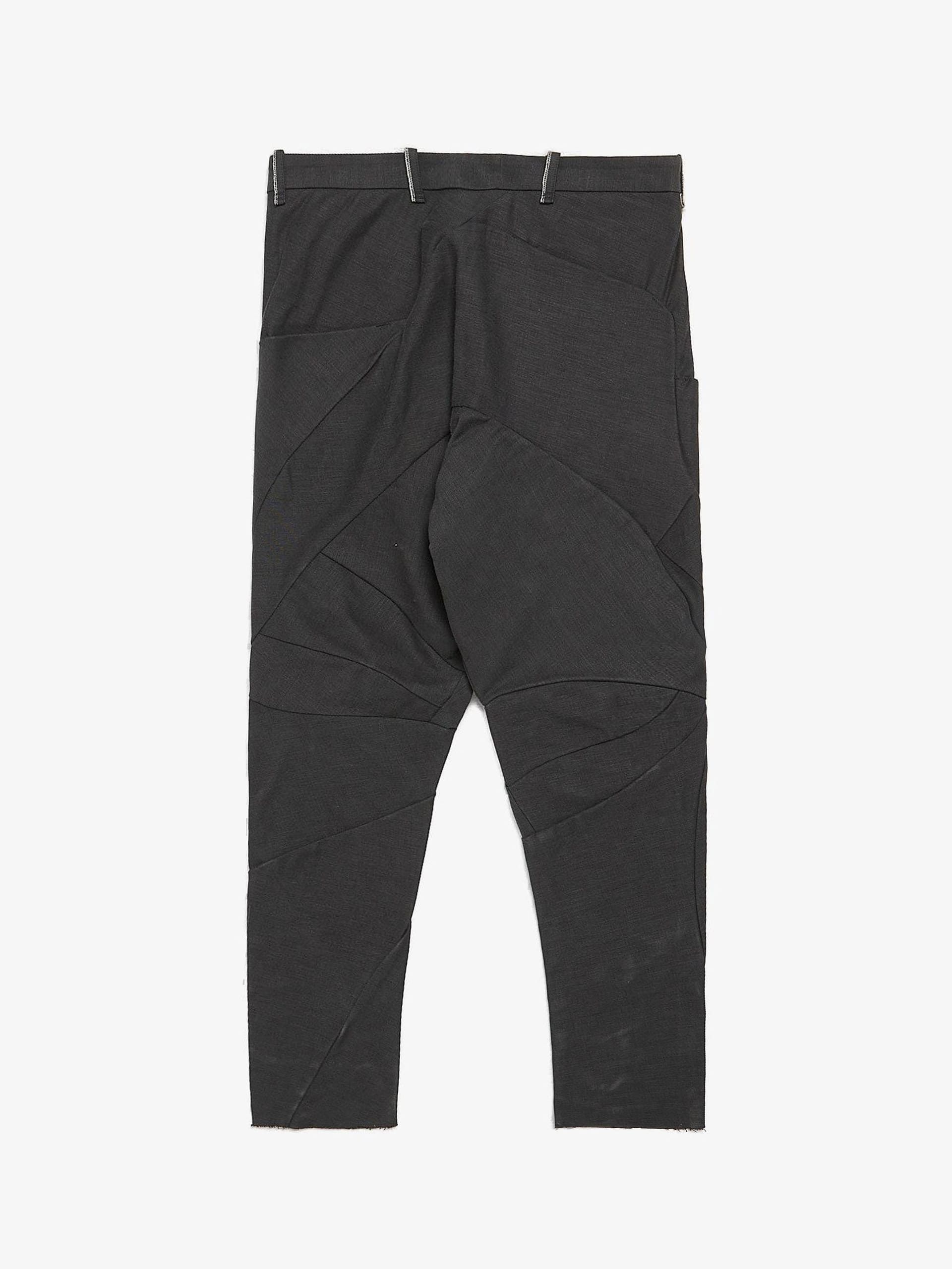 Leon Emanuel Blanck Black Diagonal Zipped Deconstructed Pants Size US 38 / EU 54 - 2 Thumbnail