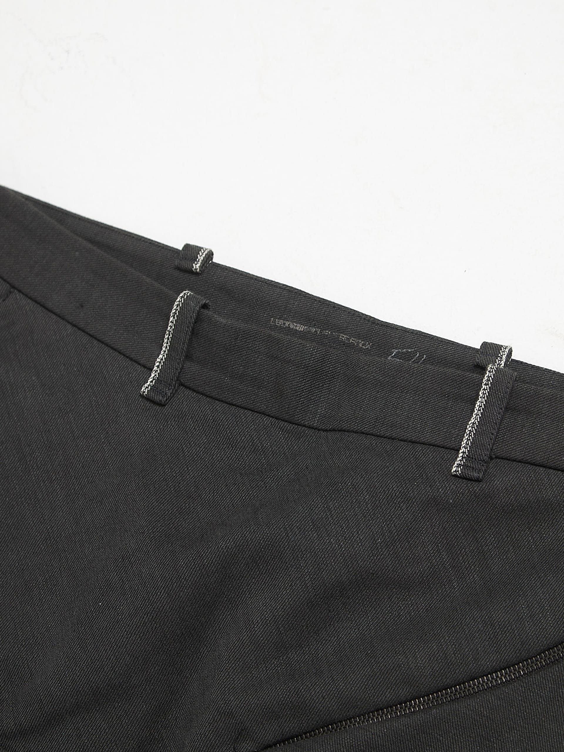 Leon Emanuel Blanck Black Diagonal Zipped Deconstructed Pants Size US 38 / EU 54 - 3 Thumbnail