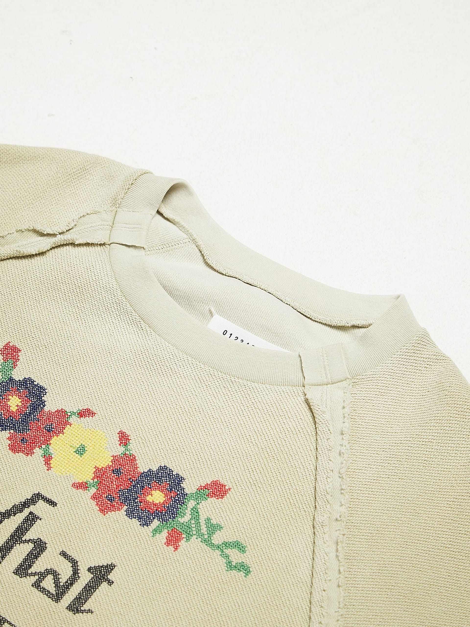 Maison Margiela Green Logo Embroidered Cotton Sweatshirt Size US S / EU 44-46 / 1 - 3 Thumbnail