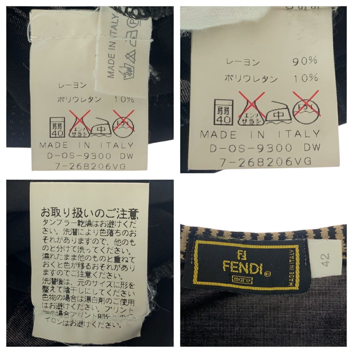 Fendi Fendi Fendi Print Logo Rayon/Polyurethane T-shirt Others T-Shirts Size ONE SIZE - 7 Thumbnail