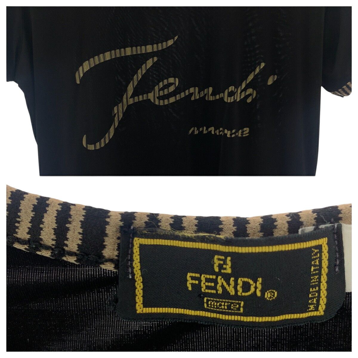 Fendi Fendi Fendi Print Logo Rayon/Polyurethane T-shirt Others T-Shirts Size ONE SIZE - 8 Thumbnail