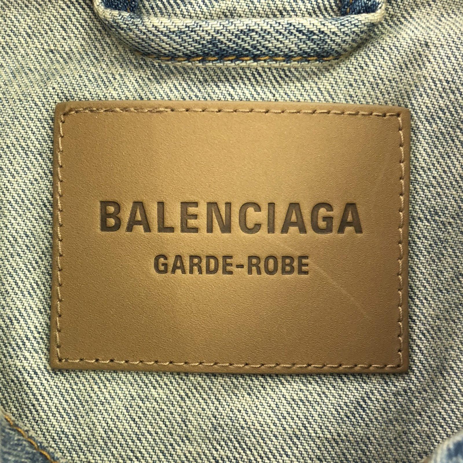 Balenciaga Balenciaga Balenciaga Denim Cotton Jacket Cotton Outerwear 773776TJW79407636 Size ONE SIZE - 5 Thumbnail