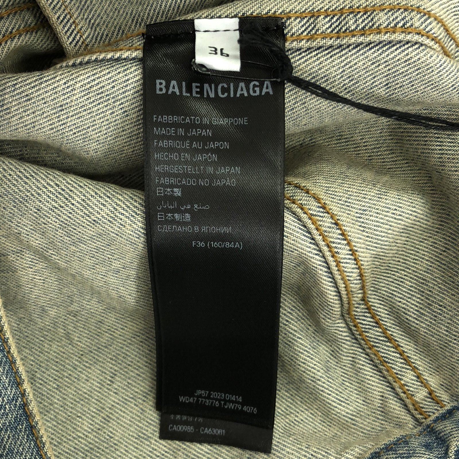 Balenciaga Balenciaga Balenciaga Denim Cotton Jacket Cotton Outerwear 773776TJW79407636 Size ONE SIZE - 6 Thumbnail