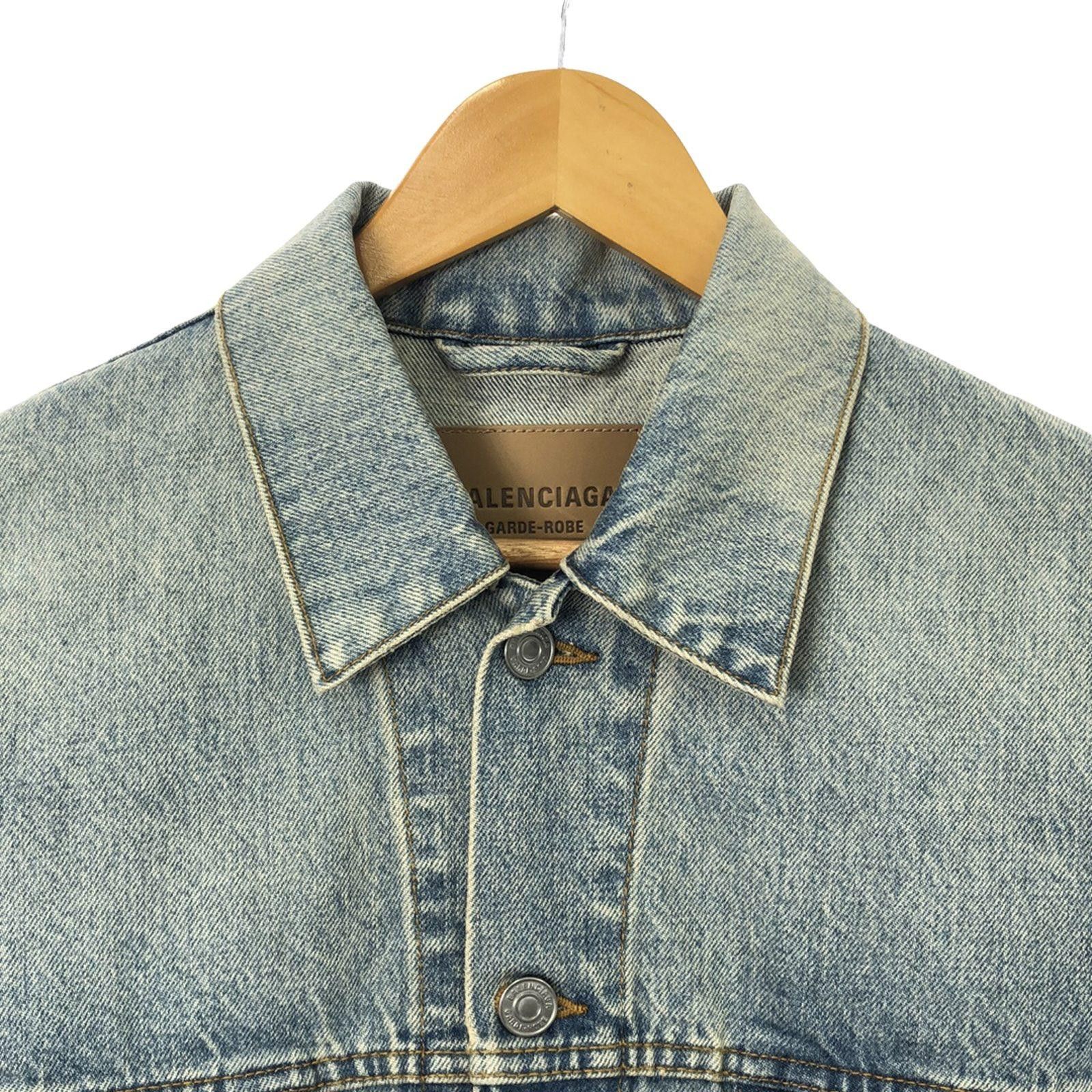 Balenciaga Balenciaga Balenciaga Denim Cotton Jacket Cotton Outerwear 773776TJW79407636 Size ONE SIZE - 3 Thumbnail