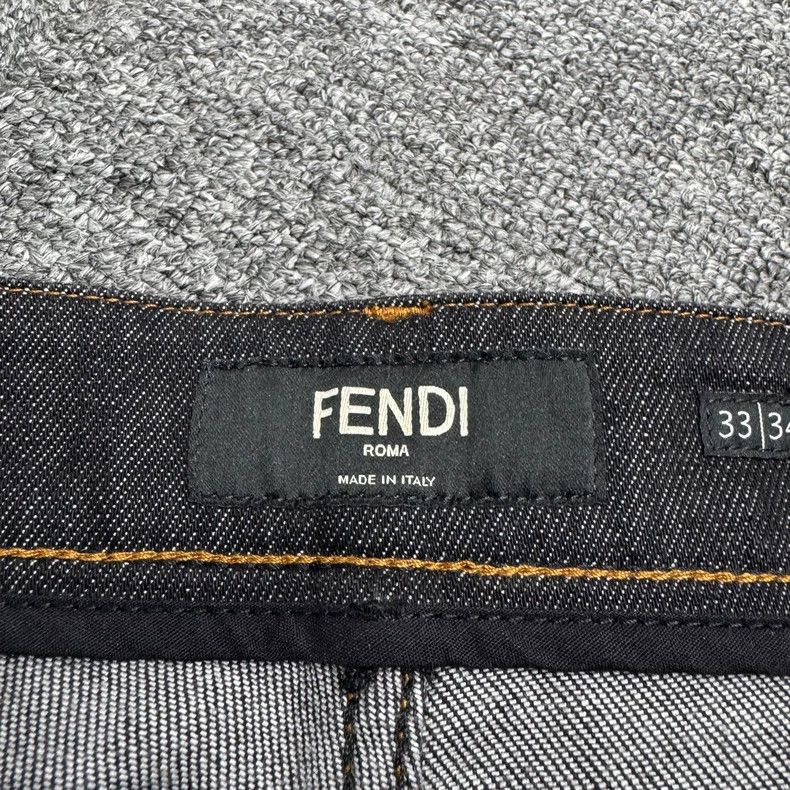 Fendi Fendi Gold Pattern Denim Pants Size 33-yf Size US 33 - 5 Thumbnail