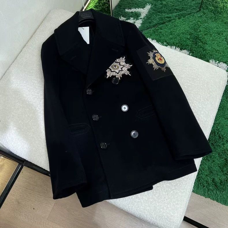 Alexander McQueen Alexander McQueen Embroidered Wool Coat-yf Size US XL / EU 56 / 4 - 4 Thumbnail