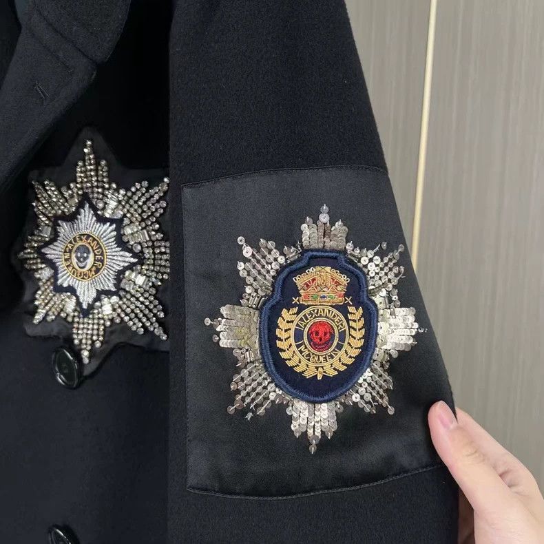 Alexander McQueen Alexander McQueen Embroidered Wool Coat-yf Size US XL / EU 56 / 4 - 6 Thumbnail