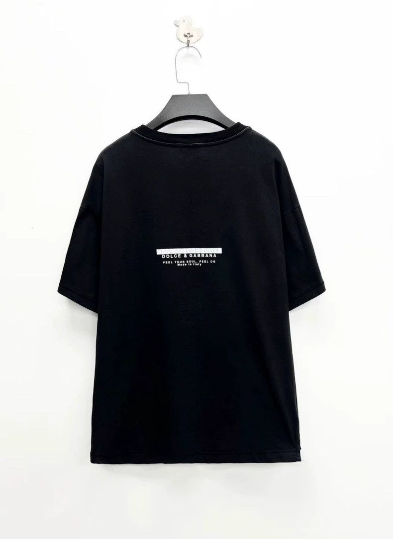 Dolce & Gabbana Dolce&Gabbana Black T-Shirt with Logo-yf Size US L / EU 52-54 / 3 - 2 Thumbnail