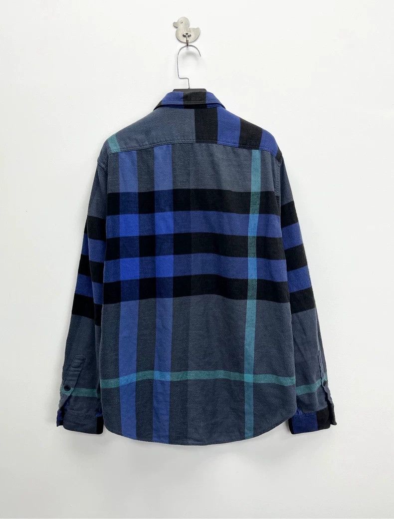 Burberry Burberry Blue Plaid Long Sleeve Shirt Jacket-yf Size US M / EU 48-50 / 2 - 2 Thumbnail