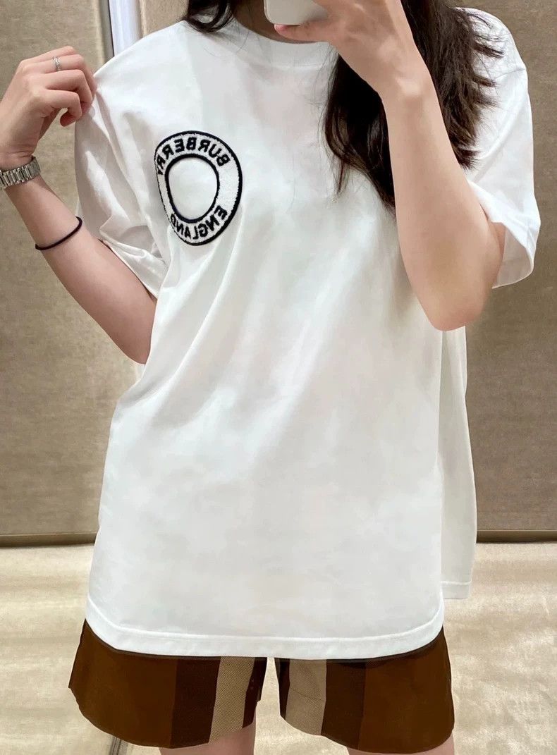 Burberry Burberry White Logo Short Sleeve T-Shirt-yf Size US M / EU 48-50 / 2 - 5 Thumbnail
