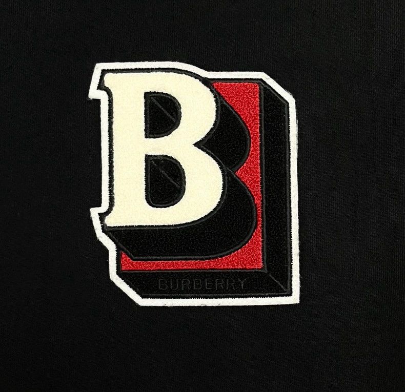 Burberry Burberry Black Embroidered Logo Sweatshirt-yf Size US M / EU 48-50 / 2 - 4 Thumbnail